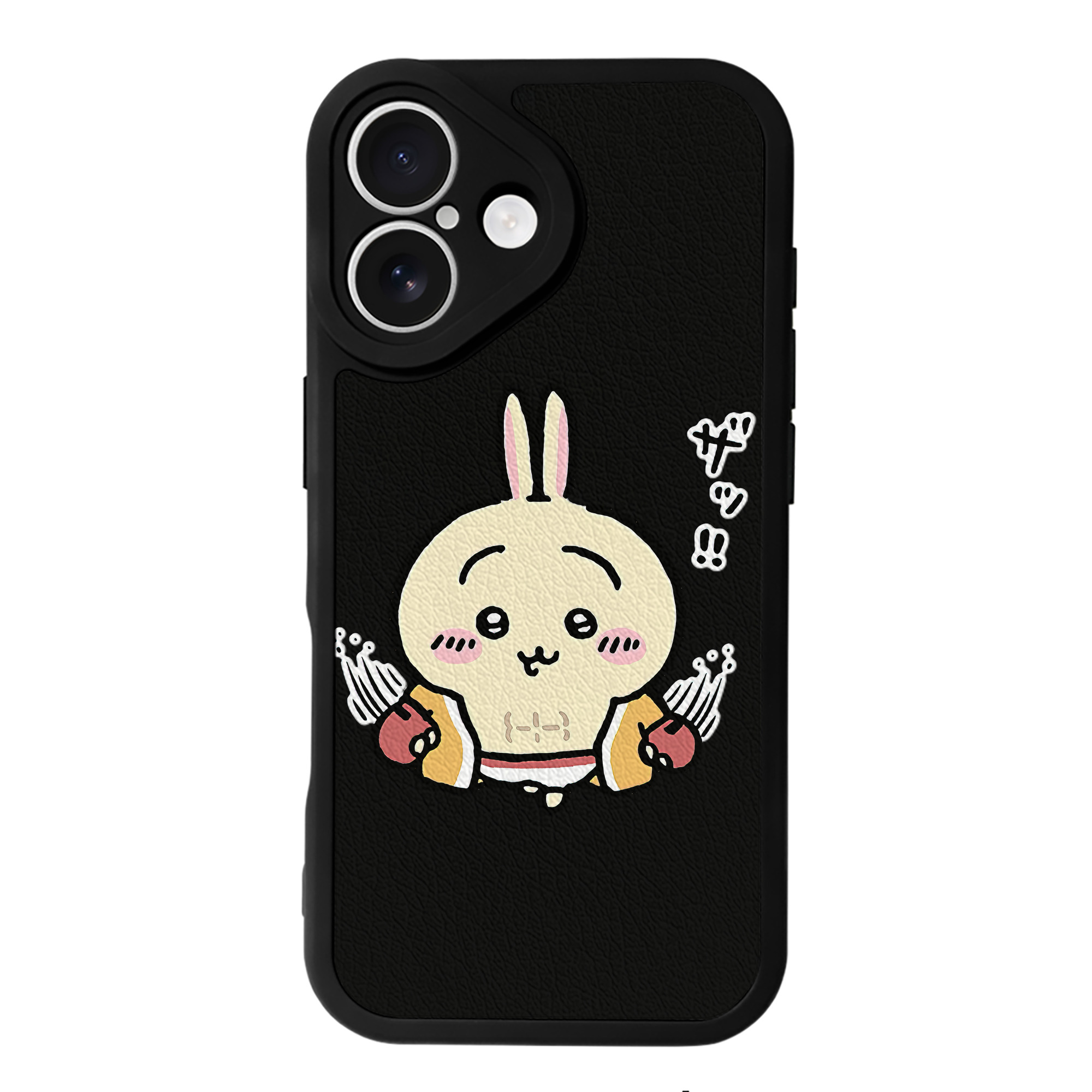 （画像用） ちいかわ うさぎ Chii-kawa usagi 【iPhone 16シリーズ対応】シリコンスマホケース（レザー調） 材質：シリコン